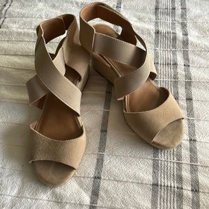 Small heel wedges espadrilles